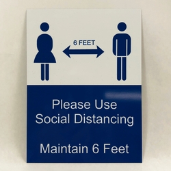 Metal Social Distancing Sign